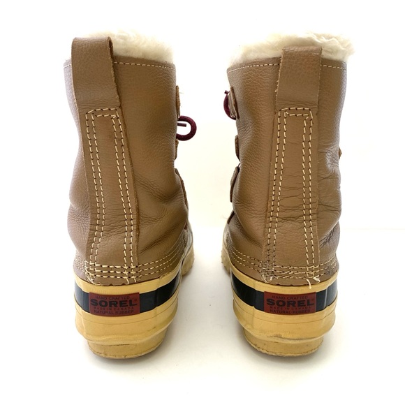 Sorel Women’s Tan Manitou Utility Snow Boots - Picture 4 of 11